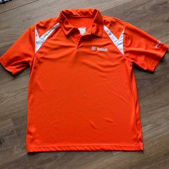 Mens Doosan Bobcat Orange Polo Size L
